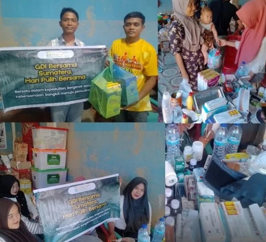 Generasi Digital Intelektual (GDI) "Bersama Sumatra", Salurkan Bantuan Untuk Warga Terdampak Banjir Di Tapanuli Selatan